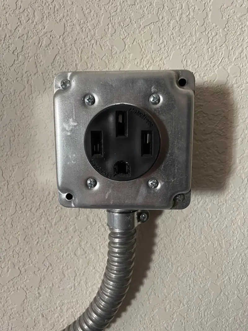 NEMA 14-50 outlet installed for Electrical Panel Upgrade in Sugarland Run