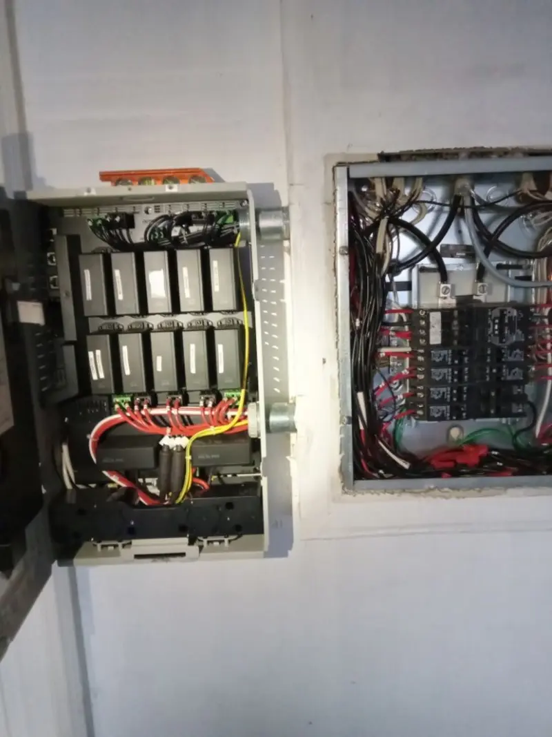 Electrical panel upgrade completed for Security Camera Wiring in Sugarland Run